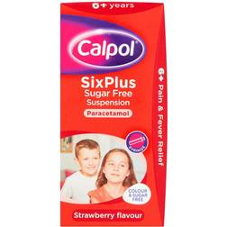 Calpol Six Plus Sugar Free and Colour Free Suspension Strawberry Flavour