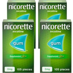 Nicorette Nicotine Gum 2mg Freshmint Flavour 105 Pieces