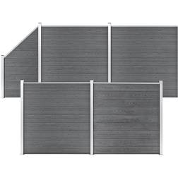 vidaXL WPC Fence Set 4 Square