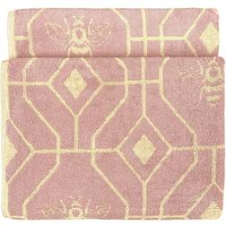 Furn. Bee Deco Geometric Bath Blush Bath Towel