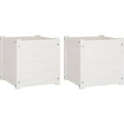 vidaXL Garden Planters 2 Pinewood 40x40x40cm