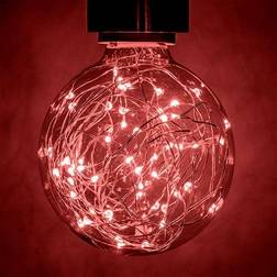 Prolite LED G95 Globe 1.7W E27 Star Effect Funky Filaments Red Clear Polycarbonate