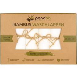 Pandoo Tvättlappar i bambu, 6 st Towel White
