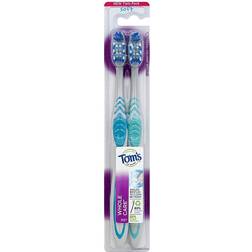 Tom's of Maine Whole Care Toothbrush Soft-Bristle Twin Pack 2