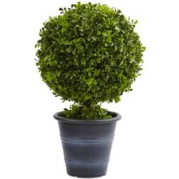 Nearly Natural 23" Potted Boxwood Ball Topiary