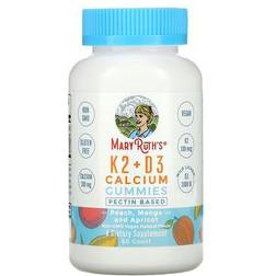 MaryRuth Organics Vitamin K2 + D3 Calcium Gummies Bone Mango Apricot