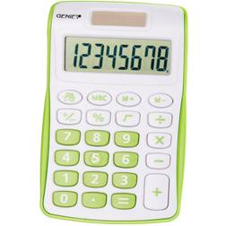 Genie 120B Pocket Calculator 8 Digit Green