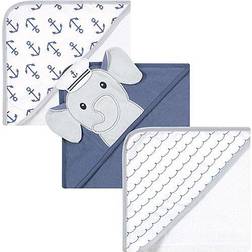 Hudson Baby Infant Boy Cotton Rich Hooded Towels Sailor Elephant One Size