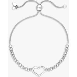 Simply Silver Open Heart Toggle Bracelet