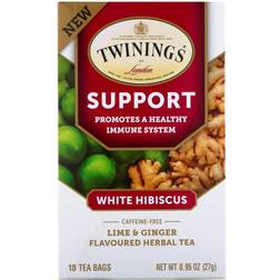 Twinings of London Herbal Tea Support White Hibiscus Ginger