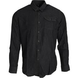 Premier Mens Jeans Stitch Long Sleeve Denim Shirt (Indigo Denim)