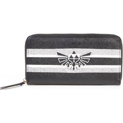 Nintendo of Zelda Hyrule Royal Crest with Stripe Pattern Zipper Purse Wallet