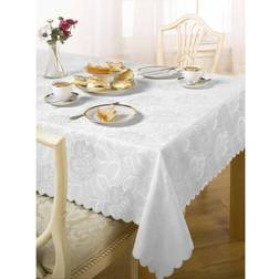 Emma Barclay Damask Rose Tablecloth Green, White