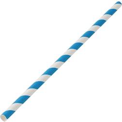 Utopia Biodegradable Paper Straws Blue Stripes (Pack of 250)