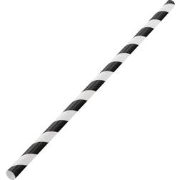 Utopia Biodegradable Paper Straws Black Stripes (Pack of 250)