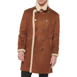 Guess Men's Faux-Shearling Overcoat