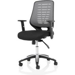 Dynamic Relay Task Operator Chair Airmesh Seat Silver Back Adjustable Arms