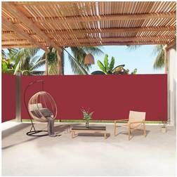 vidaXL red, 200 1000 Retractable Side Awning Screen