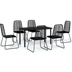 vidaXL 3099092 Patio Dining Set, 1 Table incl. 6 Chairs