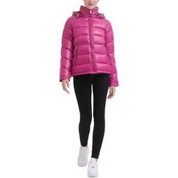 Guess Women's Hooded Puffer Jacket - Hot Pink