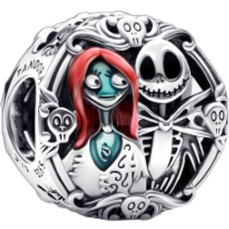 Pandora Disney The Nightmare Before Christmas Charm - Silver/Multicolour