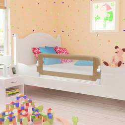 vidaXL Toddler Safety Bed Rail Taupe 102x42cm Nursery Rail