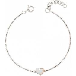 D For Diamond Children's & Rose Plated Heart Bracelet