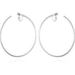 Vince Camuto Clip-On Hoop Earrings - Silver