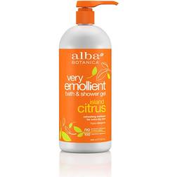 Alba Botanica HG0496521 32 Very Emollient Bath & Shower Gel, Island Citrus