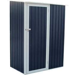 Charles Bentley 4.7ft 3ft Metal Storage Shed Small Roof Door Apex