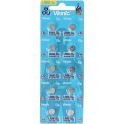 10 X VINNIC 377 LR66 Batteries Alkaline 1.55V Watch Battery AG4 L626F LR66 117 (PACK OF 10