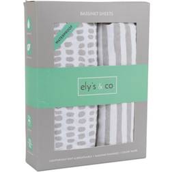 Ely's & Co. Water Resistant Jersey Bassinet Sheet Set 2