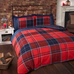 Rapport Tartan Checked Duvet Cover Red, Blue