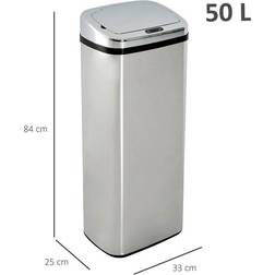 Homcom 50L Infrared Automatic Motion Sensor Dustbin Trash Can