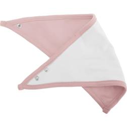 Babybugz Baby Plain Bandana Bib (One Size) (White/Powder Pink)