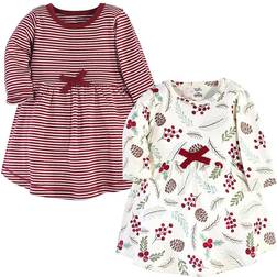 Touched By Nature 2-Pack Holly Long Sleeve Organic Cotton Dresses