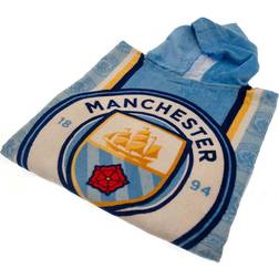 Manchester City FC Childrens/Kids Crest Hooded Towel