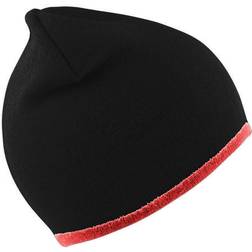 Result Unisex Reversible Fashion Fit Winter Beanie Hat (One Size) (Black/Yellow)