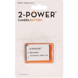 2-Power Digital Camera Battery 7.4V 950mAh