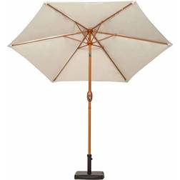 Amir Royalcraft 2.5m Woodlook Crank Tilt Parasol Cream