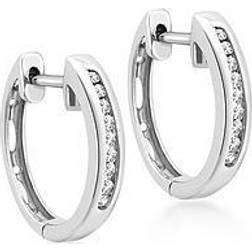 Carissima Huggy Earrings - White Gold/Diamonds