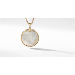 David Yurman 18K Dy Elements Disc Pendant with Mother-of-Pearl & Diamonds