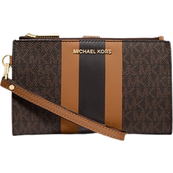 Michael Kors Adele Logo Stripe Smartphone Wallet - Brn/Acorn