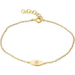 Zoe Lev Evil Eye Bracelet - Gold/Diamond