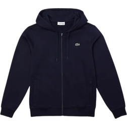 Lacoste Men's Sport Lightweight Bi-Material Hoodie - Navy Blue