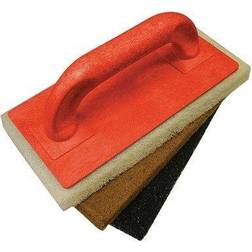 Faithfull FAITLSCOUR3 Scouring Pad Holder + Fine Medium & Coarse Pads