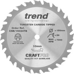 Aucune Trend CSB/15024TB Craft Saw Blade 150mm x 24T x 10mm Thin