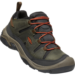Keen Mens Circadia Waterproof Hiking Shoes (Dark Olive Potters Clay)