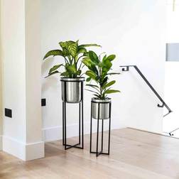 Ivyline Calla Planter Stand Black/Pewter