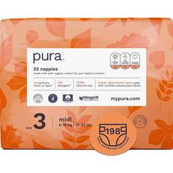 Pura Premium Eco Baby Nappies Size 3 6-10kg 198pcs